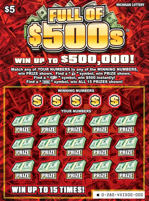 Michigan lottery online games - You can play around 90 instant lottery games online in Michigan. Also known as scratch-offs, they come in a wide range of themes. They also boast excellent graphics and sound effects. You can purchase them for any price between $0.05 and $20 and win up to $500,000. Here is a selection of the most popular online scratch-off games in the state: